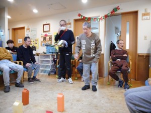 1月レクリエーション輪投げ・節分