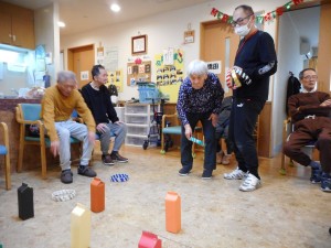 1月レクリエーション輪投げ・節分