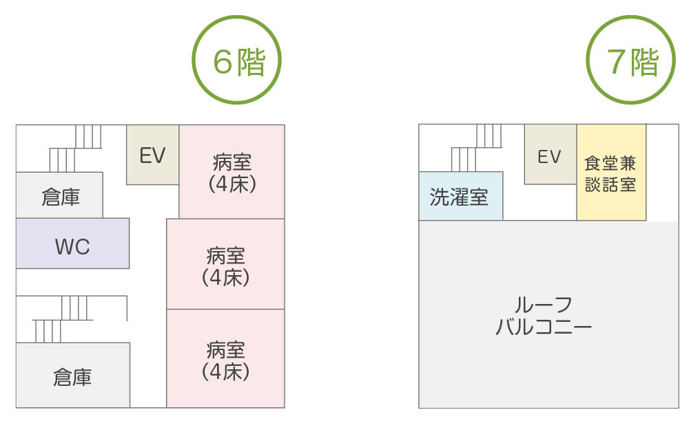 6・7階フロアマップ